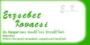 erzsebet kovacsi business card